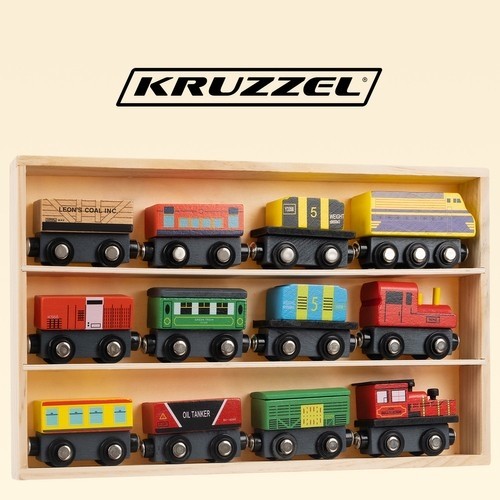 Kolejka drewniana- pociąg 12szt. Kruzzel 23522 (17389-0) image 2