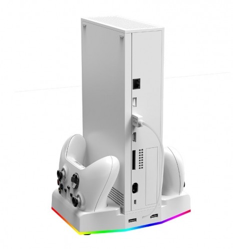 iPega XBS011S Multifunctional Charging RGB Stand with Cooling for Xbox Series S 2+pcs Battery image 2
