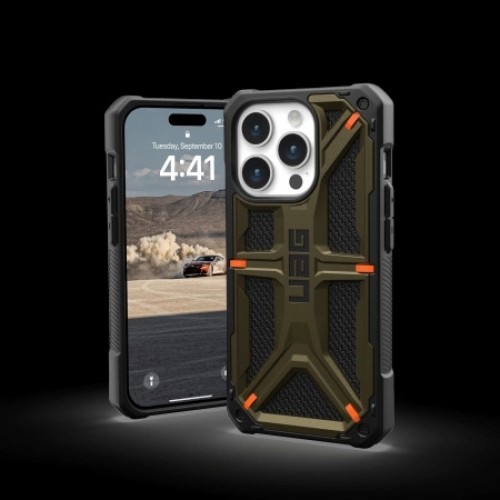 UAG Monarch - protective case for iPhone 15 Pro (kevlar element green) image 2