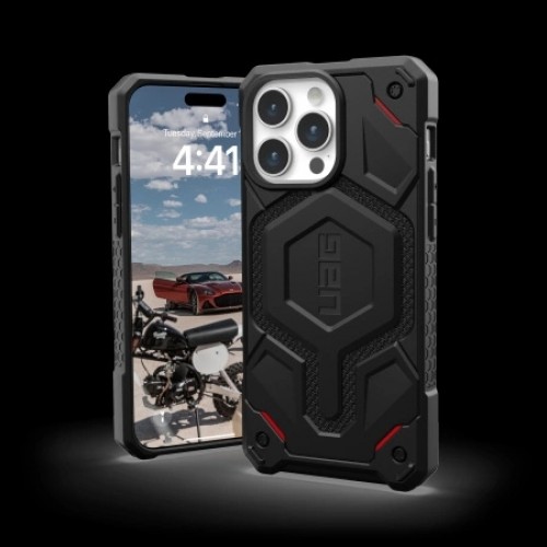 UAG Monarch Pro - protective case for iPhone 15 Pro Max, compatible with MagSafe (kevlar black) image 2