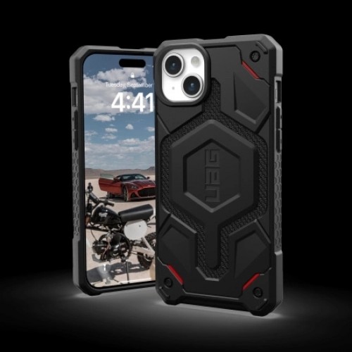 UAG Monarch Pro - protective case for iPhone 15 Plus, compatible with MagSafe (kevlar black) image 2