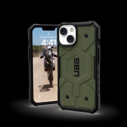 UAG Pathfinder - protective case for iPhone 14 Plus compatible with MagSafe (olive) image 2