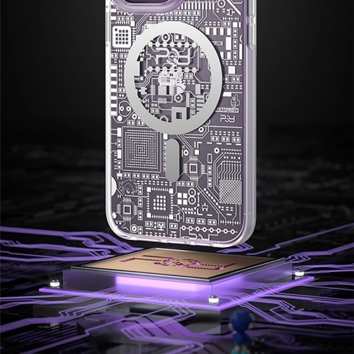 Kingxbar PQY Geek Series magnetic case for iPhone 14 Plus MagSafe gold image 2