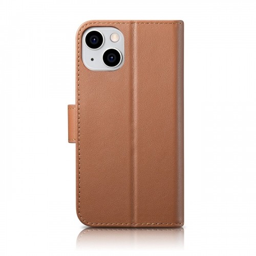 iCarer Wallet Case 2in1 Cover iPhone 14 Plus Anti-RFID Leather Flip Case Brown (WMI14220727-BN) image 2