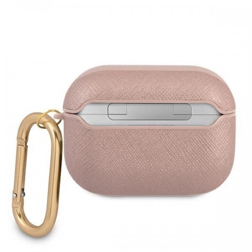 Guess GUAPSASMP AirPods Pro cover pink|pink Saffiano Script Metal Collection image 2