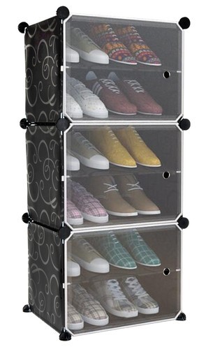 Iso Trade shoe cabinet 44.5 x 93 x 30 cm black (14801-0) image 2