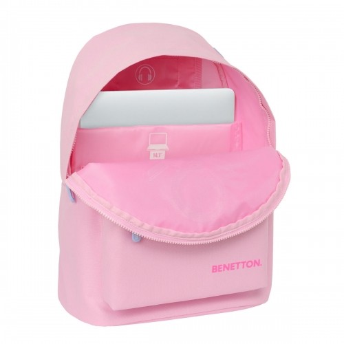 Portatīvā datora mugursoma Benetton Pink Rozā 31 x 41 x 16 cm image 2