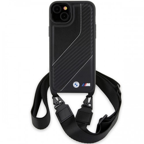 BMW BMHCP15M23PSCCK iPhone 15 Plus | 14 Plus 6.7" czarny|black hardcase M Edition Carbon Stripe & Strap image 2