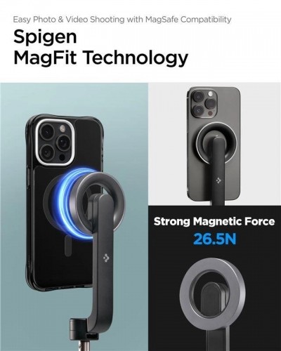 Spigen S570W selfie stick MagSafe tripod with Bluetooth - black image 2