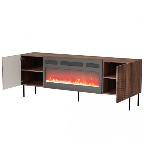 Cama Meble ART DECO EF RTV cabinet + fireplace 190.5x40x68.9 walnut image 2