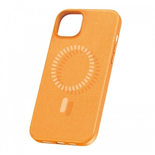 Magnetic Phone Case for iPhone 15 ProMax Baseus Fauxther Series (Orange) image 2