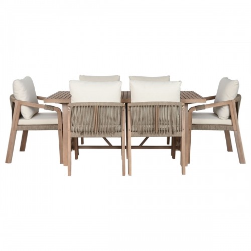 Стол и 6 стула Home ESPRIT Коричневый Бежевый древесина акации 170 x 90 x 75 cm image 2