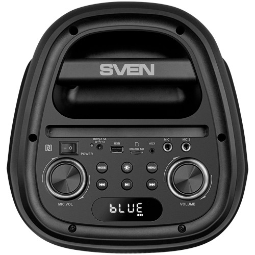 Speaker SVEN PS-800, black (100W, TWS, Bluetooth, FM, USB, microSD, LED-display, 4400mA*h) image 2