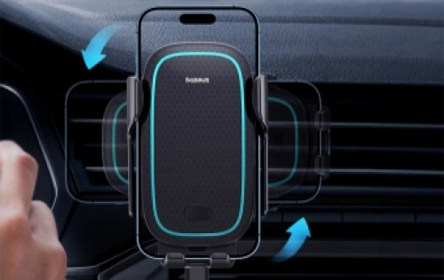 Telefona turētājs Baseus Wireless Charging Car Mount MilkyWay Pro 15W Black image 2
