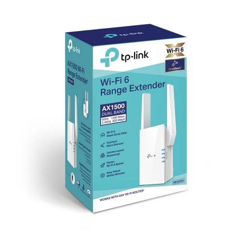 TP-Link RE505X | WiFi Range extender | AX1500, Dual Band, 1x RJ45 1000Mb|s image 2