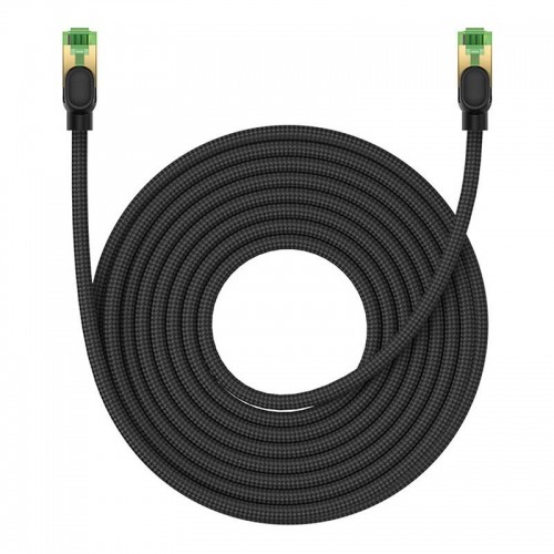 Braided network cable cat.8 Baseus Ethernet RJ45, 40Gbps, 10m (black) image 2