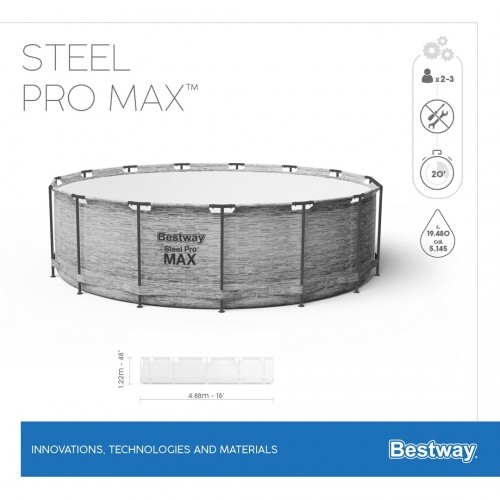 Bestway Steel Pro MAX Above Ground Pool Set Round 4.88 m x 1.22 m image 2