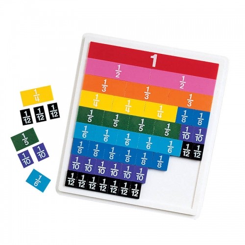 Rainbow Fraction Tiles With Tray Learning Resources LER 0615 image 2