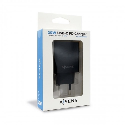 Lādētājs Aisens ASCH-1PD20-BK Melns 20 W USB-C image 2