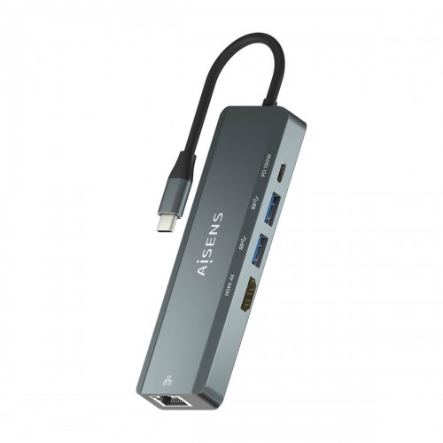 USB-разветвитель Aisens ASUC-5P011-GR Серый (1 штук) image 2
