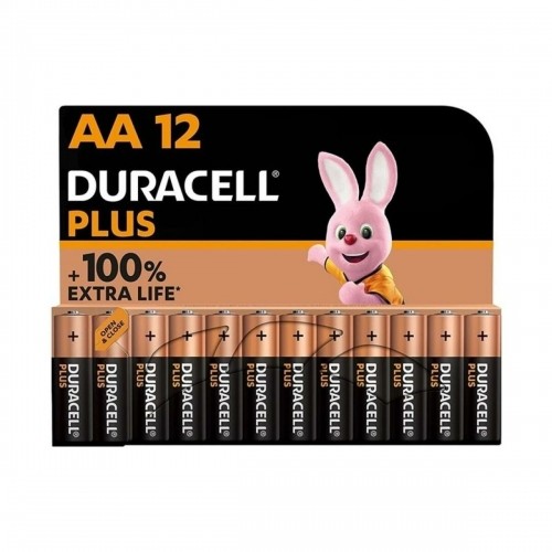 Alkaline baterijas DURACELL Plus 1,5 V LR06 (12 gb.) image 2