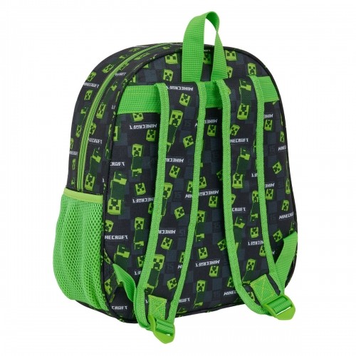 Школьный рюкзак 3D Minecraft Чёрный Зеленый 27 x 33 x 10 cm image 2