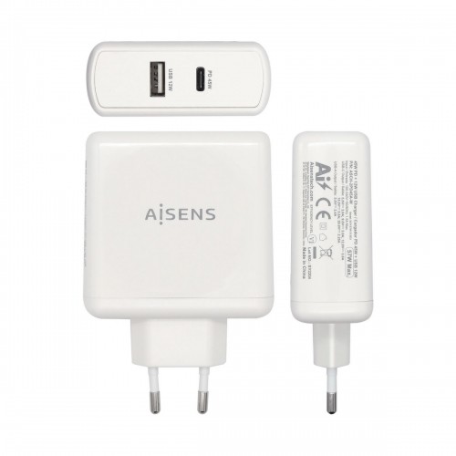 USB Lādētājs Sienas Aisens ASCH-2PD45A-W 57 W Balts USB-C image 2