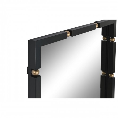Настенное зеркало Home ESPRIT Чёрный Позолоченный Стеклянный Железо 64,5 x 5 x 96,5 cm image 2