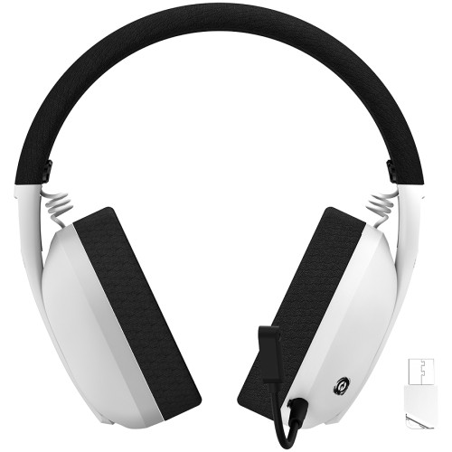 CANYON Ego GH-13, Gaming BT headset, +virtual 7.1 support in 2.4G mode, with chipset BK3288X, BT version 5.2, cable 1.8M, size: 198x184x79mm, White image 2