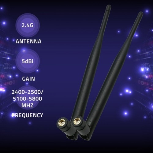 Qoltec 57046 Wi-Fi antenna 2.4/2.5 GHz | 5.1/5.8 GHz | 5dBi | omnidirectional | Indoor image 2