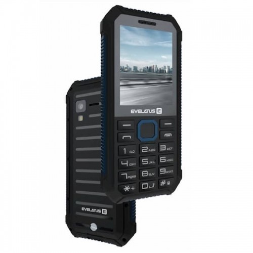 Evelatus Samson Gumijota IP67 Drošs Pogu Telefons ar Divām Sim kartēm & Ietilpīgu akumulātoru Melns image 2