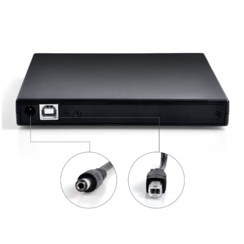 CP RW1 Тонкий Внешний USB 2.0 CD / DVD Устройство чтения дисков с USB Кабельным питанием Черный image 2