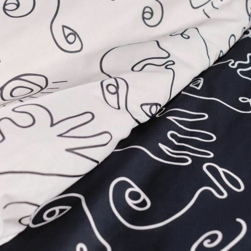 Комплект чехлов для одеяла TODAY faces Чёрный 220 x 240 cm 3 Предметы image 2