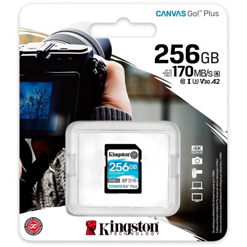Kingston 256GB SDXC Canvas Go Plus 170R C10 UHS-I U3 V30 EAN: 740617301519 image 3