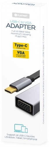 Platinet adapteris USB-C - VGA (44711) image 3