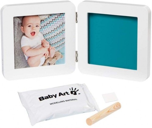 Baby Art Double 1P Essentials komplekts mazuļa pēdiņas vai rociņas nospieduma izveidošanai, balts - 3601097100 image 3