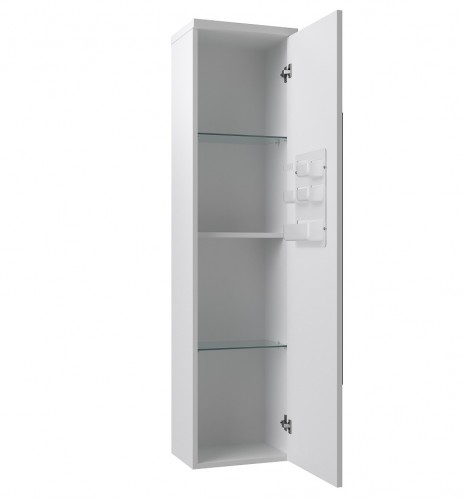 TALL UNIT WITH ACCESSORIES PANEL Raguvos Baldai SERENA 35.5 CM glossy white 1430211 image 3
