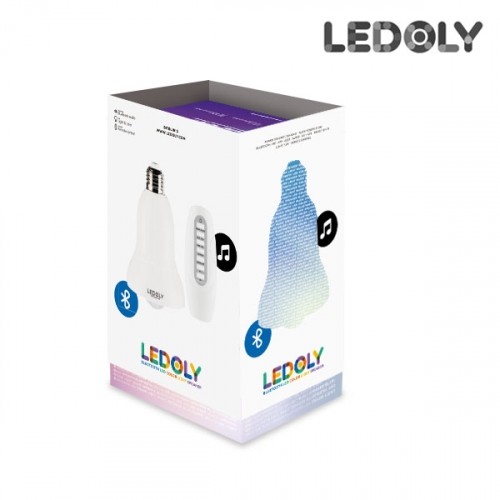 Разноцветная LED Лампочка сBluetooth и Колонкой Ledoly С1000 image 3