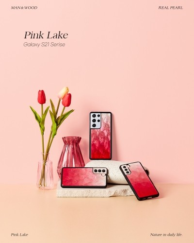 iKins case for Samsung Galaxy S21 pink lake black image 3