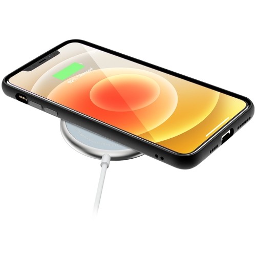 CANYON WS-100 Wireless charger, Input 9V/2A, 9V/2.7A, 12V/2A, Output 15W/10W/7.5W/5W, Type c cable length 1.5m, Acrylic surface+Aluminium alloy edge, 59*59*7mm, 0.06Kg, Silver image 3