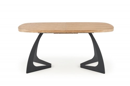 Halmar VELDON extension table, color: top - natural oak, legs - black image 3