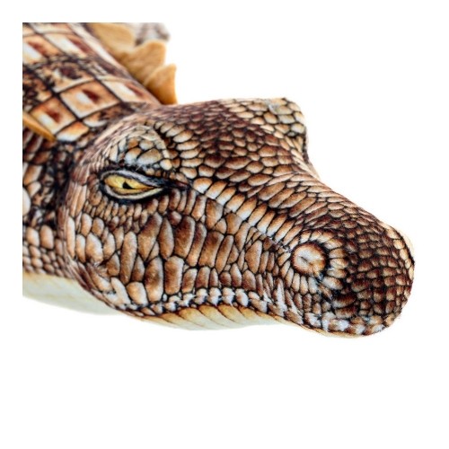 Pūkaina Rotaļlieta DKD Home Decor Brūns Poliesters Krokodils (46 x 22 x 8 cm) image 3