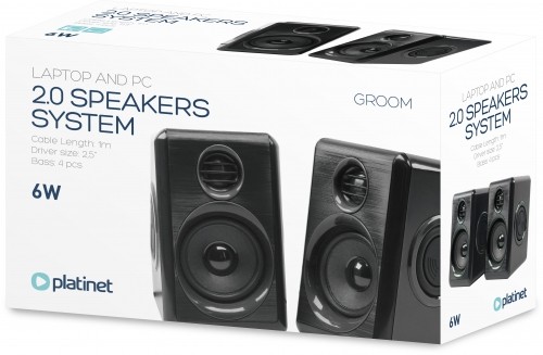 Platinet speakers Groom PSGB 6W 2.0, black image 3
