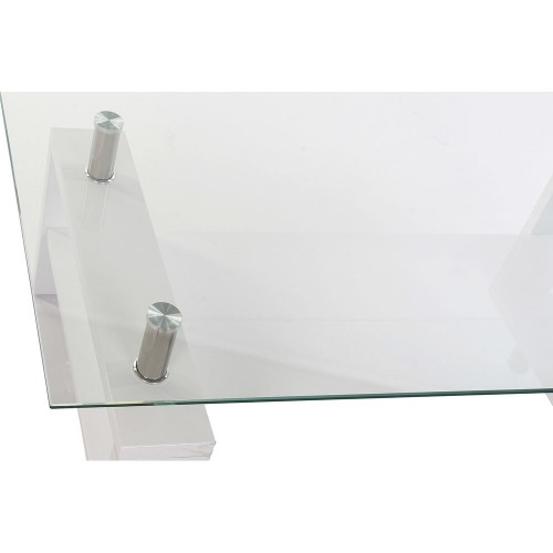 Mazs galdiņš DKD Home Decor Stikls Metāls Koks Balts (120 x 60 x 42 cm) image 3
