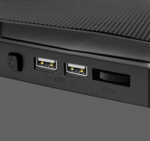 Vertux Glare Spēļu Portatīvā Datora dzesēšanas paliktnis 2x USB LED image 3