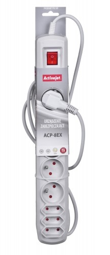 Activejet APN-8G/1,5M-GR power strip with cord image 3
