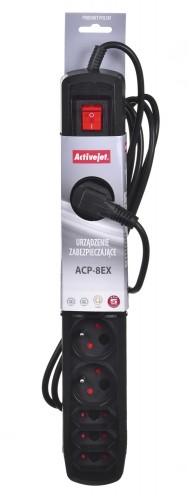 Activejet APN-8G/3M-BK power strip with cord image 3
