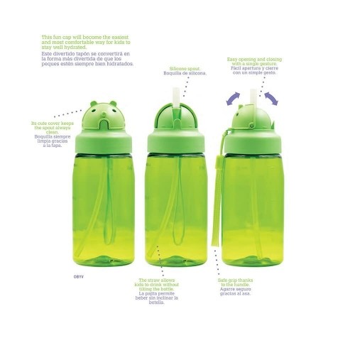 Бутылка с водой Laken OBY Jungle Зеленый Лаймовый зеленый (0,45 L) image 3