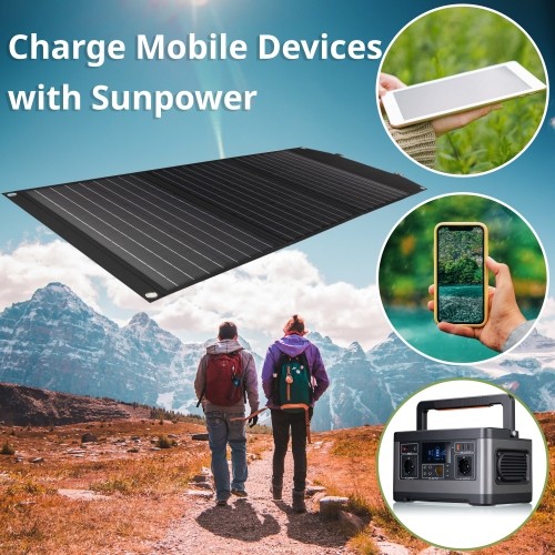 BRESSER mobilais saules lādētājs 90 vatu ar USB un līdzstrāvas izeju image 3