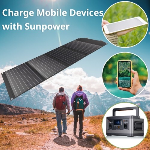BRESSER Мобильное солнечное зарядное устройство 120 Вт с выходом USB и DC image 3